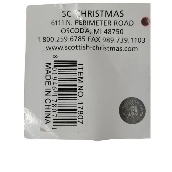 Scottish Christmas NFL Cincinnati Bengals Blown Glass Ornament 4 1/2" - Picture 5 of 6